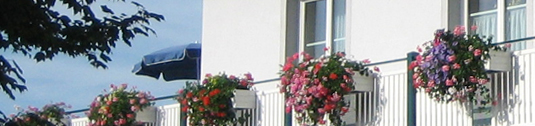 Haus Ausschnitt Blumen